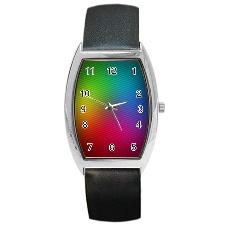 Bright Lines Resolution Image Wallpaper Rainbow Barrel Style Metal Watch