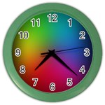 Bright Lines Resolution Image Wallpaper Rainbow Color Wall Clocks Front