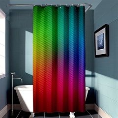 Bright Lines Resolution Image Wallpaper Rainbow Shower Curtain 36  X 72  (stall) 