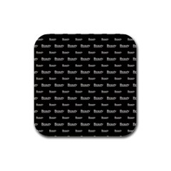 Beauty Moments Phrase Pattern Rubber Square Coaster (4 Pack)  by dflcprints