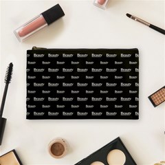 Beauty Moments Phrase Pattern Cosmetic Bag (medium)  by dflcprints