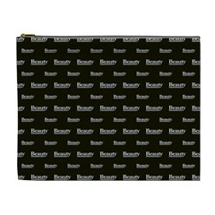 Beauty Moments Phrase Pattern Cosmetic Bag (xl) by dflcprints