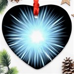 Bright Light On Black Background Ornament (Heart) Front