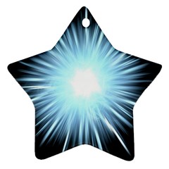 Bright Light On Black Background Ornament (Star)