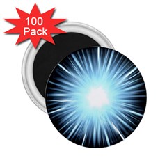 Bright Light On Black Background 2 25  Magnets (100 Pack) 