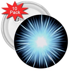 Bright Light On Black Background 3  Buttons (10 Pack)  by Mariart