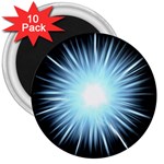 Bright Light On Black Background 3  Magnets (10 pack)  Front