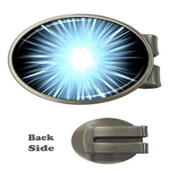 Bright Light On Black Background Money Clips (Oval) 