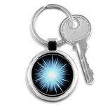 Bright Light On Black Background Key Chains (Round)  Front