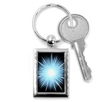 Bright Light On Black Background Key Chains (Rectangle)  Front