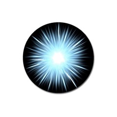 Bright Light On Black Background Magnet 3  (round)