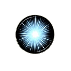 Bright Light On Black Background Hat Clip Ball Marker