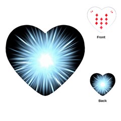 Bright Light On Black Background Playing Cards (heart)  by Mariart