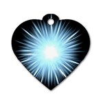 Bright Light On Black Background Dog Tag Heart (One Side) Front