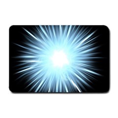 Bright Light On Black Background Small Doormat 