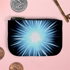 Bright Light On Black Background Mini Coin Purses