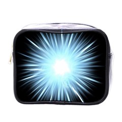 Bright Light On Black Background Mini Toiletries Bags