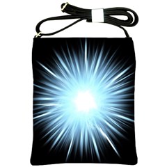 Bright Light On Black Background Shoulder Sling Bags