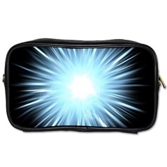 Bright Light On Black Background Toiletries Bags