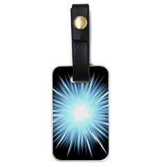 Bright Light On Black Background Luggage Tags (one Side)  by Mariart