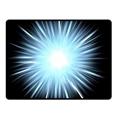 Bright Light On Black Background Double Sided Fleece Blanket (Small) 