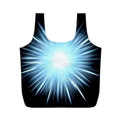 Bright Light On Black Background Full Print Recycle Bags (m) 