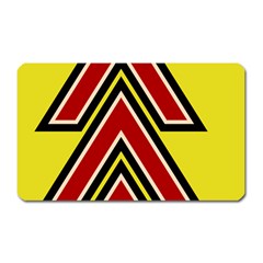 Chevron Symbols Multiple Large Red Yellow Magnet (rectangular)