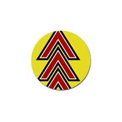 Chevron Symbols Multiple Large Red Yellow Golf Ball Marker