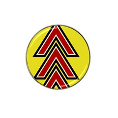 Chevron Symbols Multiple Large Red Yellow Hat Clip Ball Marker by Mariart