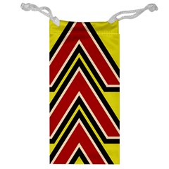 Chevron Symbols Multiple Large Red Yellow Jewelry Bag by Mariart