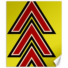 Chevron Symbols Multiple Large Red Yellow Canvas 8  X 10  by Mariart