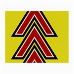 Chevron Symbols Multiple Large Red Yellow Small Glasses Cloth (2-Side) Front