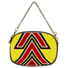 Chevron Symbols Multiple Large Red Yellow Chain Purses (two Sides)  by Mariart