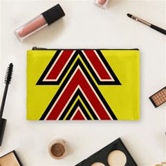 Chevron Symbols Multiple Large Red Yellow Cosmetic Bag (medium) 