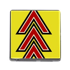 Chevron Symbols Multiple Large Red Yellow Memory Card Reader (square) by Mariart