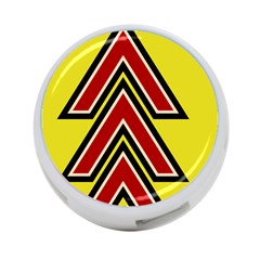 Chevron Symbols Multiple Large Red Yellow 4-port Usb Hub (one Side)