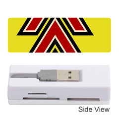 Chevron Symbols Multiple Large Red Yellow Memory Card Reader (stick)  by Mariart