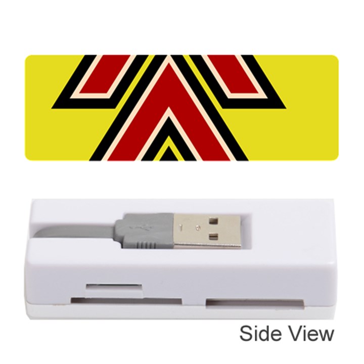 Chevron Symbols Multiple Large Red Yellow Memory Card Reader (Stick) 