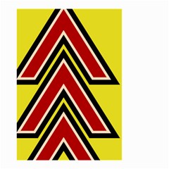 Chevron Symbols Multiple Large Red Yellow Small Garden Flag (two Sides) by Mariart