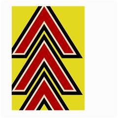 Chevron Symbols Multiple Large Red Yellow Large Garden Flag (two Sides) by Mariart