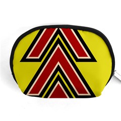 Chevron Symbols Multiple Large Red Yellow Accessory Pouches (medium)  by Mariart