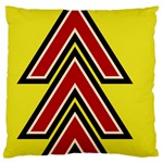 Chevron Symbols Multiple Large Red Yellow Standard Flano Cushion Case (One Side) Front