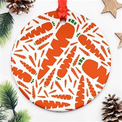 Carrots Fruit Vegetable Orange Ornament (round)