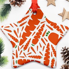 Carrots Fruit Vegetable Orange Ornament (star) by Mariart