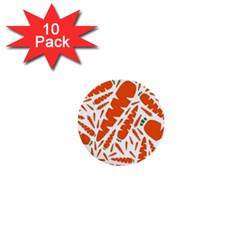 Carrots Fruit Vegetable Orange 1  Mini Buttons (10 Pack)  by Mariart