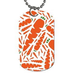 Carrots Fruit Vegetable Orange Dog Tag (one Side) by Mariart