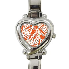 Carrots Fruit Vegetable Orange Heart Italian Charm Watch by Mariart