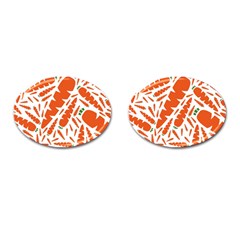 Carrots Fruit Vegetable Orange Cufflinks (oval)