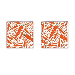 Carrots Fruit Vegetable Orange Cufflinks (square)