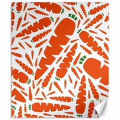 Carrots Fruit Vegetable Orange Canvas 8  X 10 